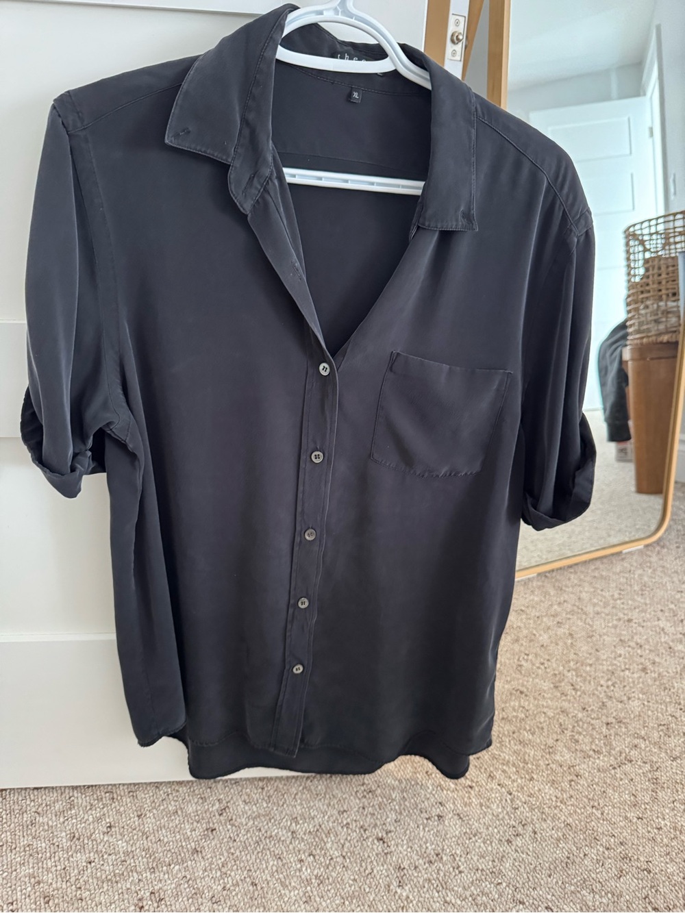 Theory silk shirt XL